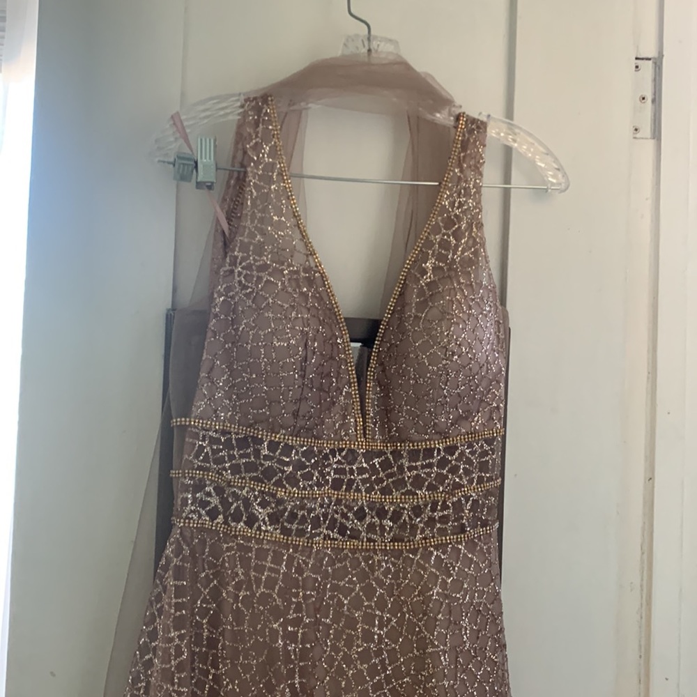 Rose gold prom dress